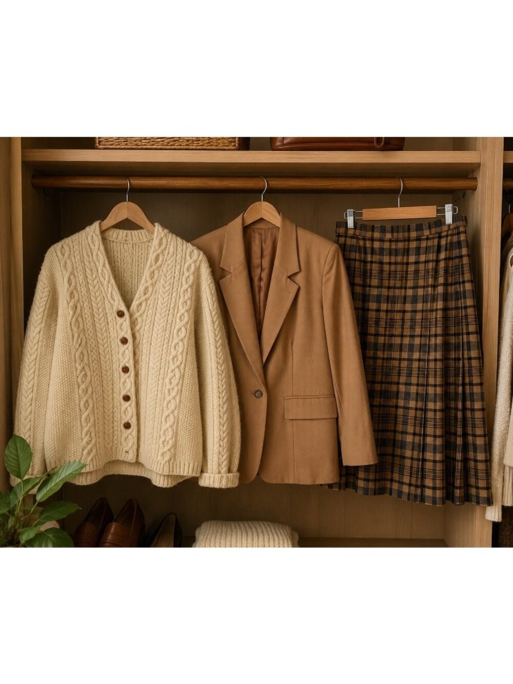 3 piece Suit Skirt Pendleton Handmade Sweater Plaid True Vintage 12 12P L 70s